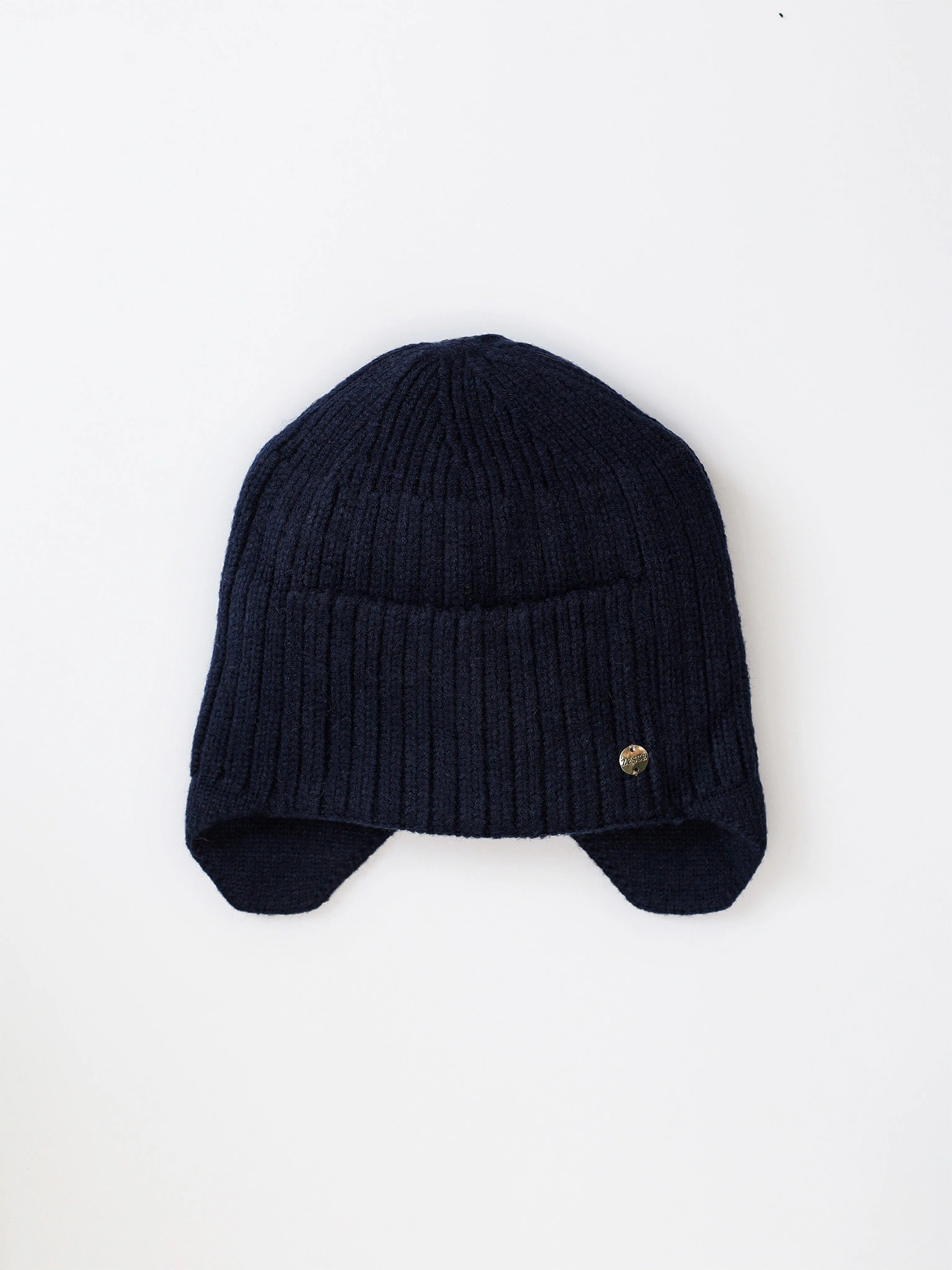 Шапка-ушанка из шерсти с акрилом с отворотом в ассортименте